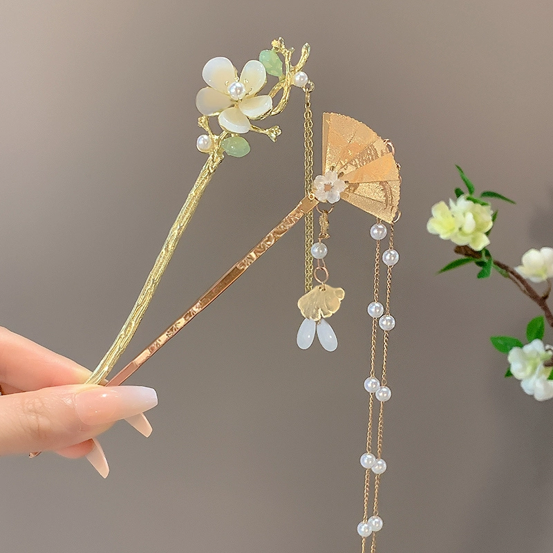folding-fan-hairpin-magnolia-flower-set-of-2