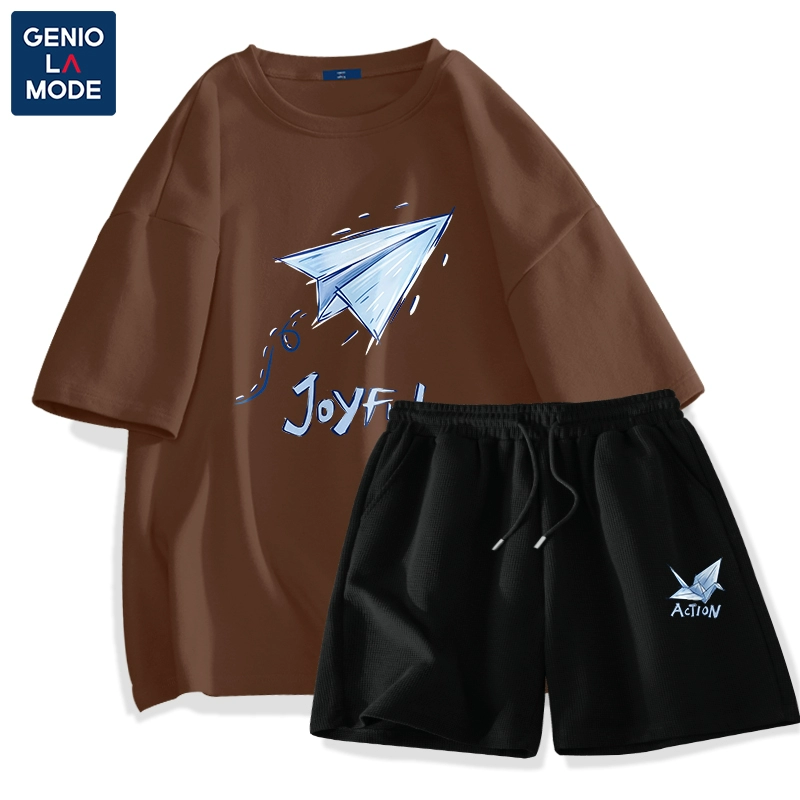 set-brown-origami-airplane-black-paper-crane-pants-logo