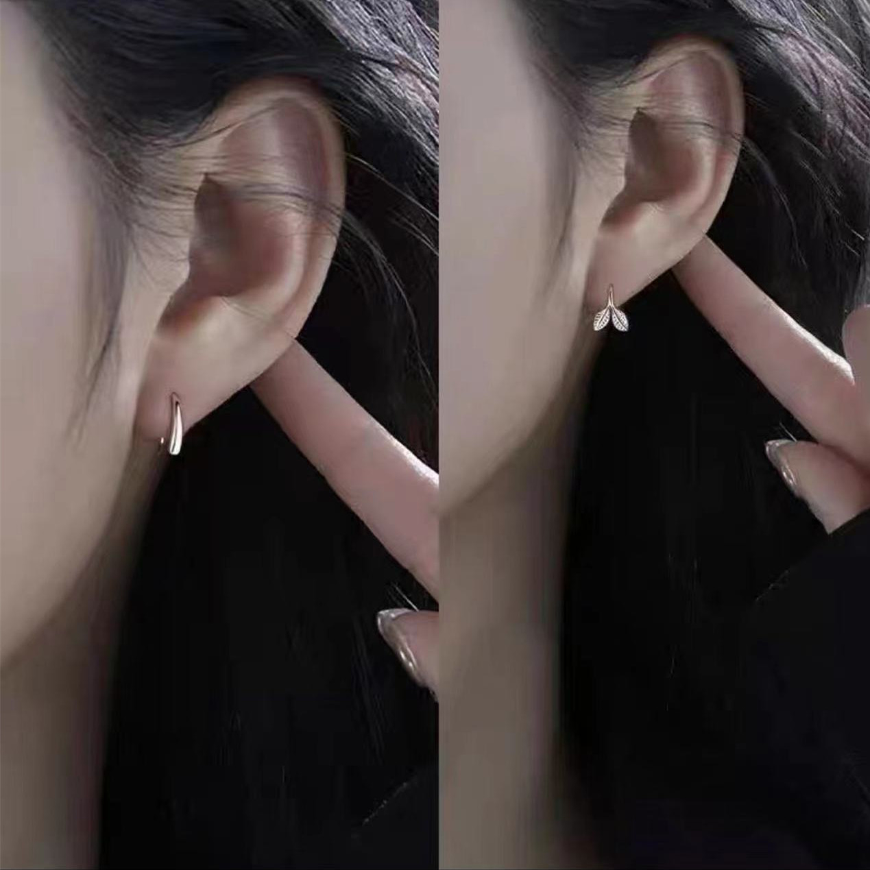 water-drop-ear-hook-sprout-earrings-2-pairs