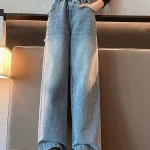 Wide-leg pants, autumn wear, girls' high-waisted pants - Image 4