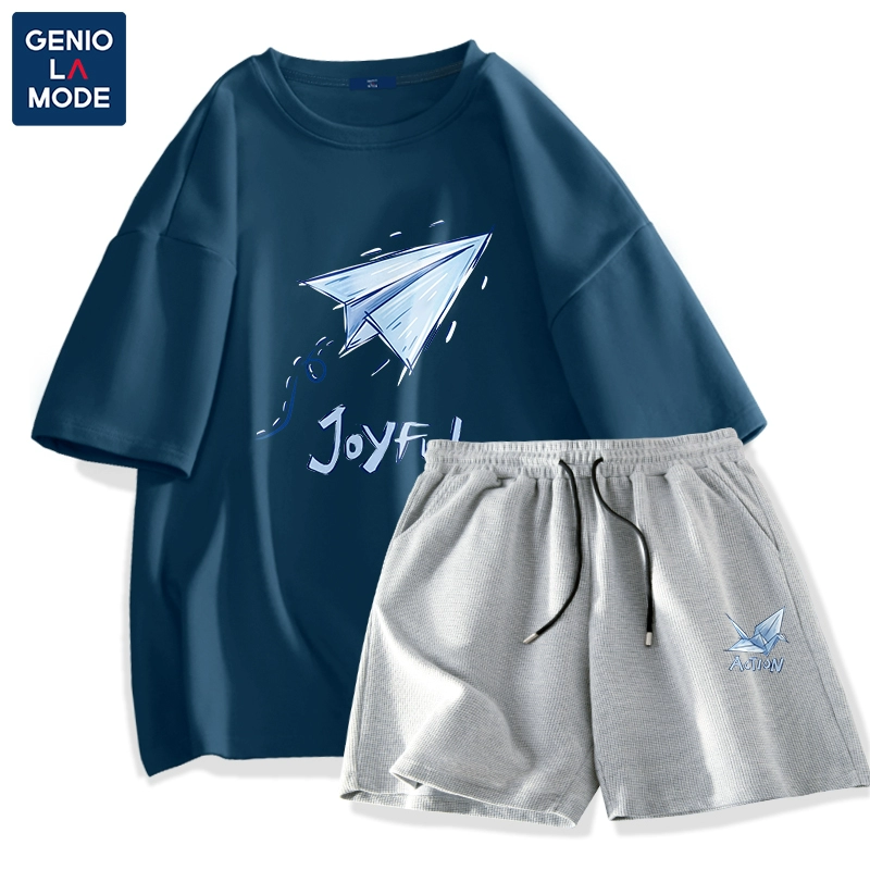 set-cerulean-blue-origami-airplane-hemp-gray-paper-crane-pants-label